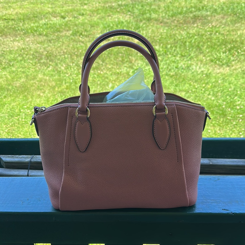 New with tags Michael Kors medium Sienna leather satchel in color Rose. - Picture 2 of 6